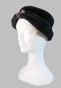 Sombrero terciopelo negro